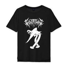 Мужская футболка хлопок Oversize с принтом GHOSTEMANE в Новосибирске, 100% хлопок | свободный крой, круглый ворот, “спинка” длиннее передней части | eric whitney | ghostemane | trash | треш