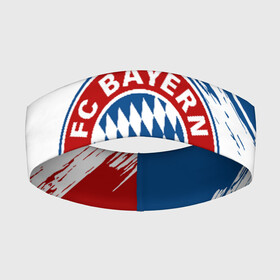 Повязка на голову 3D с принтом BAYERN MUNCHEN | БАЙЕРН МЮНХЕН в Новосибирске,  |  | bayern | bayern munchen | fc bayern | football | football club | sport | бавария | спорт | футбол | футбольный клуб