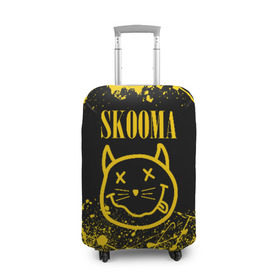 Чехол для чемодана 3D с принтом SKOOMA SKYRIM NIRVANA в Новосибирске, 86% полиэфир, 14% спандекс | двустороннее нанесение принта, прорези для ручек и колес | dovahkiin | dragonborn | fus ro dah | nirvana | rpg | skyrim | tes | tes skyrim | the elder scrolls | the elder scrolls skyrim | докавин | нирвана | рпг | скайрим