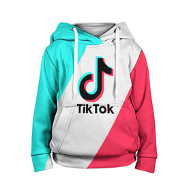 Детская толстовка 3D с принтом TIKTOK в Новосибирске, 100% полиэстер | двухслойный капюшон со шнурком для регулировки, мягкие манжеты на рукавах и по низу толстовки, спереди карман-кенгуру с мягким внутренним слоем | tik | tik tok | tiktok | tok | тик | тик ток | тикток | ток