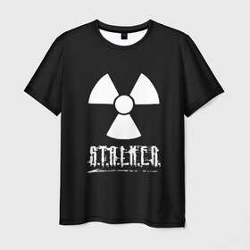 Мужская футболка 3D с принтом S.T.A.L.K.E.R. (CARBON) в Новосибирске, 100% полиэфир | прямой крой, круглый вырез горловины, длина до линии бедер | stalker | зов | небо | припяти | припять | сталкер | тень | чернобыль | чернобыля | чистое