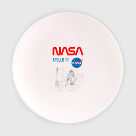 Тарелка с принтом Nasa Apollo 11 (двухсторонняя) в Новосибирске, фарфор | диаметр - 210 мм
диаметр для нанесения принта - 120 мм | apollo 11 | apolo 11 | apolon 11 | аполлон 11 | аполон 11 | наса | насса