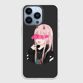 Чехол для iPhone 13 Pro с принтом Zero Two в Новосибирске,  |  | Тематика изображения на принте: ahegao | anime | girl | girls | hikky | kawaii | kowai | senpai | waifu | yandre | аниме | ахегао | вайфу | девушка | кавай | кун | семпай | сенпай | тян