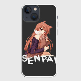 Чехол для iPhone 13 mini с принтом Senpai в Новосибирске,  |  | ahegao | anime | girl | girls | hikky | kawaii | kowai | senpai | waifu | yandre | аниме | ахегао | вайфу | девушка | кавай | кун | семпай | сенпай | тян