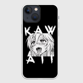 Чехол для iPhone 13 mini с принтом KAWAII в Новосибирске,  |  | ahegao | anime | girl | girls | hikky | kawaii | kowai | senpai | waifu | yandre | аниме | ахегао | вайфу | девушка | кавай | кун | семпай | сенпай | тян