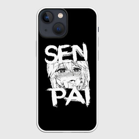 Чехол для iPhone 13 mini с принтом Senpai в Новосибирске,  |  | ahegao | anime | girl | girls | hikky | kawaii | kowai | senpai | waifu | yandre | аниме | ахегао | вайфу | девушка | кавай | кун | семпай | сенпай | тян