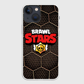 Чехол для iPhone 13 mini с принтом Brawl Stars Metal Hex в Новосибирске,  |  | brawl | brawl st | brawl stars | colt | hexagon | logo | map | mobo | pattern | poco | shelly | stars | бравл | игра | игры | карта | кольт | лого | мобильные игры | патерн | паттерн | поко | соты | старс | шелли