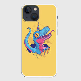 Чехол для iPhone 13 mini с принтом Динозавр Единорог в Новосибирске,  |  | dino | dinosaur | unicorn | дино | динозавр | единорог