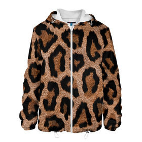 Мужская куртка 3D с принтом Леопардовая расцветка в Новосибирске, ткань верха — 100% полиэстер, подклад — флис | прямой крой, подол и капюшон оформлены резинкой с фиксаторами, два кармана без застежек по бокам, один большой потайной карман на груди. Карман на груди застегивается на липучку | леопард | леопардовая | леопардовые | леопардовый | леопарды | пятнистые | пятнистый | пятнистым | расцветка