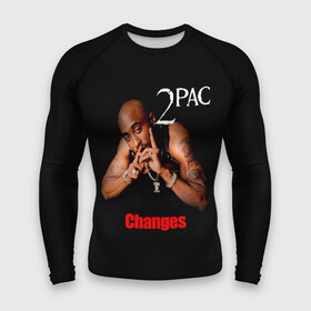 Мужской рашгард 3D с принтом 2pac в Новосибирске,  |  | 2pac | changes | nigga | oldschool | pac | rap | нигга | олдскулл | пак | рэп | тупак