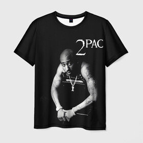 Мужская футболка 3D с принтом 2pac в Новосибирске, 100% полиэфир | прямой крой, круглый вырез горловины, длина до линии бедер | 2pac | changes | nigga | oldschool | pac | rap | нигга | олдскулл | пак | рэп | тупак
