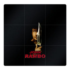 Магнитный плакат 3Х3 с принтом John Rambo в Новосибирске, Полимерный материал с магнитным слоем | 9 деталей размером 9*9 см | Тематика изображения на принте: action | army | blood | first | john | last | rambo | stallone | states | sylvester | united | usa | армия | боевик | джон | кровь | первая | последняя | рэмбо | сильвестр | сталлоне | сша