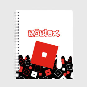 Тетрадь с принтом ROBLOX в Новосибирске, 100% бумага | 48 листов, плотность листов — 60 г/м2, плотность картонной обложки — 250 г/м2. Листы скреплены сбоку удобной пружинной спиралью. Уголки страниц и обложки скругленные. Цвет линий — светло-серый
 | roblox | roblox simulator. | код роблокс | роблокс | роблокс симулятор