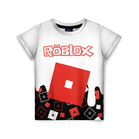Детская футболка 3D с принтом ROBLOX в Новосибирске, 100% гипоаллергенный полиэфир | прямой крой, круглый вырез горловины, длина до линии бедер, чуть спущенное плечо, ткань немного тянется | roblox | roblox simulator. | код роблокс | роблокс | роблокс симулятор