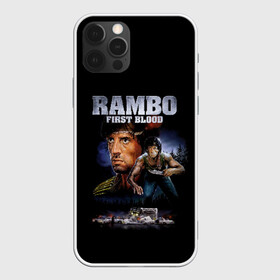 Чехол для iPhone 12 Pro с принтом Rambo: First Blood в Новосибирске, силикон | область печати: задняя сторона чехла, без боковых панелей | Тематика изображения на принте: action | army | blood | first | john | last | rambo | stallone | states | sylvester | united | usa | армия | боевик | джон | кровь | первая | последняя | рэмбо | сильвестр | сталлоне | сша