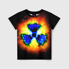 Детская футболка 3D с принтом S.T.A.L.K.E.R в Новосибирске, 100% гипоаллергенный полиэфир | прямой крой, круглый вырез горловины, длина до линии бедер, чуть спущенное плечо, ткань немного тянется | game | stalker | stalker 2 | глуховский | радиация | сталкер | сталкеры | чернобыль | ядерный взрыв