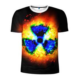Мужская футболка 3D спортивная с принтом S.T.A.L.K.E.R в Новосибирске, 100% полиэстер с улучшенными характеристиками | приталенный силуэт, круглая горловина, широкие плечи, сужается к линии бедра | game | stalker | stalker 2 | глуховский | радиация | сталкер | сталкеры | чернобыль | ядерный взрыв