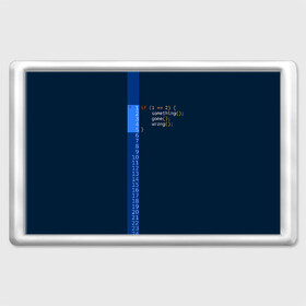 Магнит 45*70 с принтом if 1 == 2 в Новосибирске, Пластик | Размер: 78*52 мм; Размер печати: 70*45 | Тематика изображения на принте: it | php | айтишник | код | кодер | ошибка | програма | програмист | программа | программист | разработка | разработчик | сайт | сайты | си | си плюсплюс | си шарп | технарь | условие | явапхп | яваскрипт