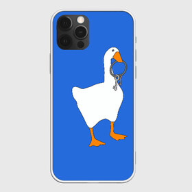Чехол для iPhone 12 Pro Max с принтом Untitled Goose Game в Новосибирске, Силикон |  | Тематика изображения на принте: epic store | ugg | untitled goose game | гусь | игра без названия | игра про гуся | неназванная игра про гуся