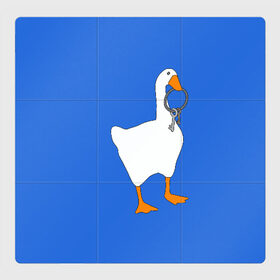 Магнитный плакат 3Х3 с принтом Untitled Goose Game в Новосибирске, Полимерный материал с магнитным слоем | 9 деталей размером 9*9 см | epic store | ugg | untitled goose game | гусь | игра без названия | игра про гуся | неназванная игра про гуся