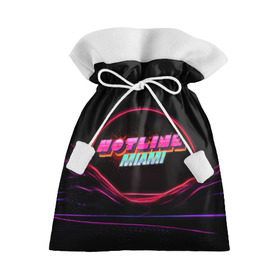 Подарочный 3D мешок с принтом Hotline miami(neon) в Новосибирске, 100% полиэстер | Размер: 29*39 см | 2d игры | game | hotline miam | neon | retrowave | в подарок | игра | надпись | неон | фанатам | хотлайн маями