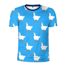 Мужская футболка 3D спортивная с принтом КРУТЫЕ ГУСИ в Новосибирске, 100% полиэстер с улучшенными характеристиками | приталенный силуэт, круглая горловина, широкие плечи, сужается к линии бедра | Тематика изображения на принте: meme | untitled goose game | злой гусь | мем | птица