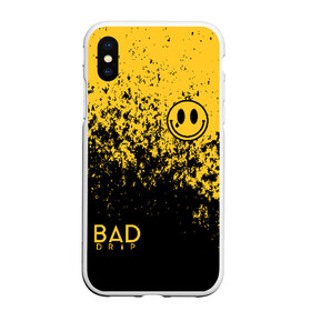 Чехол для iPhone XS Max матовый с принтом BAD DRIP в Новосибирске, Силикон | Область печати: задняя сторона чехла, без боковых панелей | bad | baddrip | cloud | coil | drip | smoke | vape | wape | бак | вейп | вейпер | дрипка | дым | койл | культура | мод | облако | пар | хипстер