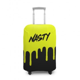 Чехол для чемодана 3D с принтом NASTY JUICE в Новосибирске, 86% полиэфир, 14% спандекс | двустороннее нанесение принта, прорези для ручек и колес | bad | baddrip | cloud | coil | drip | juice | nasty | smoke | vape | wape | бак | бэд дрип | вейп | вейпер | дрипка | дым | койл | культура | мод | нэсти | облако | пар | хипстер