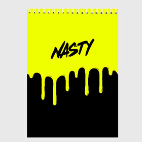 Скетчбук с принтом NASTY JUICE в Новосибирске, 100% бумага
 | 48 листов, плотность листов — 100 г/м2, плотность картонной обложки — 250 г/м2. Листы скреплены сверху удобной пружинной спиралью | Тематика изображения на принте: bad | baddrip | cloud | coil | drip | juice | nasty | smoke | vape | wape | бак | бэд дрип | вейп | вейпер | дрипка | дым | койл | культура | мод | нэсти | облако | пар | хипстер