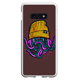 Чехол для Samsung S10E с принтом Octopus(Lil Peep GBC) в Новосибирске, Силикон | Область печати: задняя сторона чехла, без боковых панелей | gbc | lil | peep | rap | rock | бордовый | желтый | зеленый | исполнитель | картинка | надпись на спине | осьминог | редактируемый дизайн | рок | рэп | рэпер | сочный цвет | фиолетовый