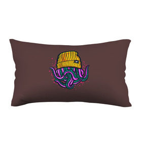 Подушка 3D антистресс с принтом Octopus(Lil Peep, GBC) в Новосибирске, наволочка — 100% полиэстер, наполнитель — вспененный полистирол | состоит из подушки и наволочки на молнии | gbc | lil | peep | rap | rock | бордовый | желтый | зеленый | исполнитель | картинка | надпись на спине | осьминог | редактируемый дизайн | рок | рэп | рэпер | сочный цвет | фиолетовый