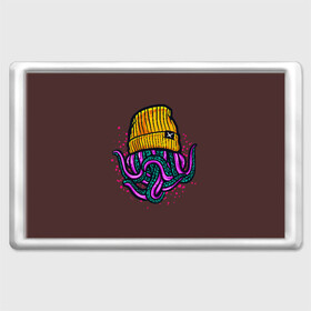 Магнит 45*70 с принтом Octopus(Lil Peep, GBC) в Новосибирске, Пластик | Размер: 78*52 мм; Размер печати: 70*45 | gbc | lil | peep | rap | rock | бордовый | желтый | зеленый | исполнитель | картинка | надпись на спине | осьминог | редактируемый дизайн | рок | рэп | рэпер | сочный цвет | фиолетовый