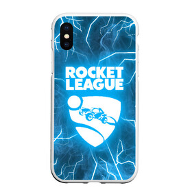 Чехол для iPhone XS Max матовый с принтом ROCKET LEAGUE в Новосибирске, Силикон | Область печати: задняя сторона чехла, без боковых панелей | racing. | rocket league | rocket league garage | rocket trade | гонки | рокет лига