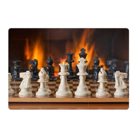 Магнитный плакат 3Х2 с принтом Шахматы в Новосибирске, Полимерный материал с магнитным слоем | 6 деталей размером 9*9 см | Тематика изображения на принте: дамка | доска | игра | игры | камин | конь | король | огне | огнём | огненное | огонь | пешка | пламя | слон | ферзь | фигурки | фигуры | шахматная | шахматы