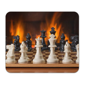 Коврик для мышки прямоугольный с принтом Шахматы в Новосибирске, натуральный каучук | размер 230 х 185 мм; запечатка лицевой стороны | Тематика изображения на принте: дамка | доска | игра | игры | камин | конь | король | огне | огнём | огненное | огонь | пешка | пламя | слон | ферзь | фигурки | фигуры | шахматная | шахматы