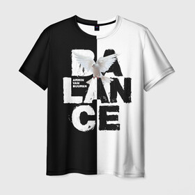 Мужская футболка 3D с принтом Armin van Buuren Balance в Новосибирске, 100% полиэфир | прямой крой, круглый вырез горловины, длина до линии бедер | armin | armin van buuren | balance | van buuren | армин | армин ван бюрен | ван бюрен