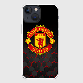 Чехол для iPhone 13 mini с принтом МАНЧЕСТЕР ЮНАЙТЕД | FCMU | MANCHESTER UNITED в Новосибирске,  |  | fc | fcmu | football | football club | manchester united | sport | манчестер юнайтед | спорт | фк | фкмю | футбол | футбольный клуб