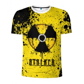 Мужская футболка 3D спортивная с принтом S.T.A.L.K.E.R. в Новосибирске, 100% полиэстер с улучшенными характеристиками | приталенный силуэт, круглая горловина, широкие плечи, сужается к линии бедра | game | stalker | зона | игра | радиация | сталкер | чернобыль