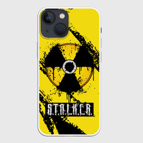 Чехол для iPhone 13 mini с принтом S.T.A.L.K.E.R. в Новосибирске,  |  | game | stalker | зона | игра | радиация | сталкер | чернобыль