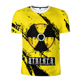 Мужская футболка 3D спортивная с принтом S.T.A.L.K.E.R. в Новосибирске, 100% полиэстер с улучшенными характеристиками | приталенный силуэт, круглая горловина, широкие плечи, сужается к линии бедра | game | stalker | зона | игра | радиация | сталкер | чернобыль
