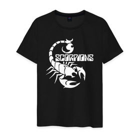 Мужская футболка хлопок с принтом SCORPIONS в Новосибирске, 100% хлопок | прямой крой, круглый вырез горловины, длина до линии бедер, слегка спущенное плечо. | scorpions | клаус майне | маттиас ябс | микки ди | павел мончивода | рудольф шенкер | скорпион | скорпионс