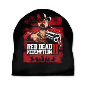 Шапка 3D с принтом Red Dead Redemption в Новосибирске, 100% полиэстер | универсальный размер, печать по всей поверхности изделия | dead | gamer | john | marston | rdr | red | redemption | rockstar | shooter | western | вестерн | джон | марстон | шутер