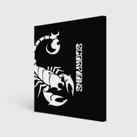 Холст квадратный с принтом SCORPIONS | СКОРПИОНС в Новосибирске, 100% ПВХ |  | black | scorpions | клаус майне | маттиас ябс | микки ди | павел мончивода | рудольф шенкер | скорпион | скорпионс | чёрный