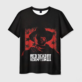 Мужская футболка 3D с принтом Red Dead Redemption в Новосибирске, 100% полиэфир | прямой крой, круглый вырез горловины, длина до линии бедер | dead | gamer | john | marston | rdr | red | redemption | rockstar | shooter | western | вестерн | джон | марстон | шутер
