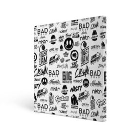 Холст квадратный с принтом VAPE LOGOBOMBING в Новосибирске, 100% ПВХ |  | bad | baddrip | bombing | cloud | coil | drip | logo | smoke | vape | wape | бак | бэд дрип | вейп | вейпер | вейпинг | вэйп | дрипка | дым | койл | культура | лого | логотип | мод | облако | пар | хипстер