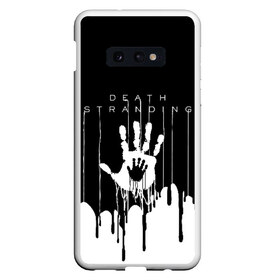 Чехол для Samsung S10E с принтом DEATH STRANDING в Новосибирске, Силикон | Область печати: задняя сторона чехла, без боковых панелей | bridges uca | death stranded | death stranding | fragile express. | kojima productions | mikkelsen | void if tampered | кодзима гений | мадс миккельсен