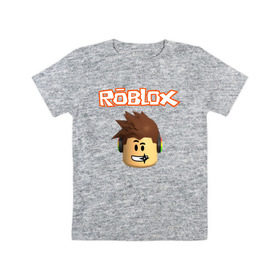 Детская футболка хлопок с принтом Roblox в Новосибирске, 100% хлопок | круглый вырез горловины, полуприлегающий силуэт, длина до линии бедер | roblox | roblox скачать | игра роблокс | коды роблокс | роблокс | роблокс играть | роблокс симулятор | скачать роблокс