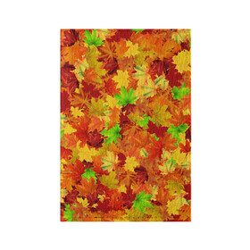 Обложка для паспорта матовая кожа с принтом Кленовые листья в Новосибирске, натуральная матовая кожа | размер 19,3 х 13,7 см; прозрачные пластиковые крепления | багрец | клён | кленовый | лист | листопад | осенний | осень | паттрен