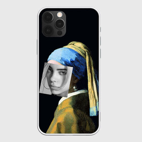 Чехол для iPhone 12 Pro с принтом Billie Eilish с Сережкой в Новосибирске, силикон | область печати: задняя сторона чехла, без боковых панелей | Тематика изображения на принте: bellyache | indie | music | pop | айлиш | беляш | билли | девушка | девушка с жемчужной сережкой | звезда | искусство | картина | певица | песня | художник | ян вермеер