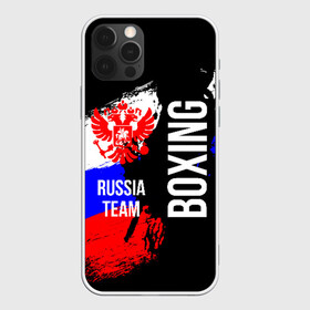 Чехол для iPhone 12 Pro с принтом Boxing Russia Team в Новосибирске, силикон | область печати: задняя сторона чехла, без боковых панелей | boxer | boxing | russia team | бокс | боксер | сборная россии | тайский бокс